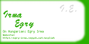 irma egry business card